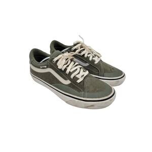 Vans Men's Suede Skateboard Shoes Rubber Sole Round Toe Lace Up Green Size 6.5